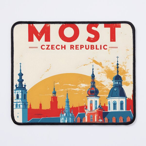 Item preview, Most Cezch Republic 1950s Retro Poster Tourism designed and sold by TravelersGems.