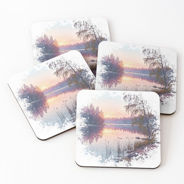 Item preview, Quiet Lake at Soft Sunrise designed and sold by SisuArt.