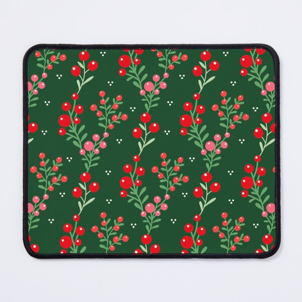 Item preview, Christmas festive winter red pink berries holiday green designed and sold by Nicola-Rowe.