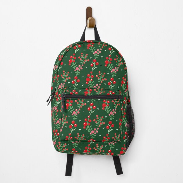 Item preview, Christmas festive winter red pink berries holiday green designed and sold by Nicola-Rowe.