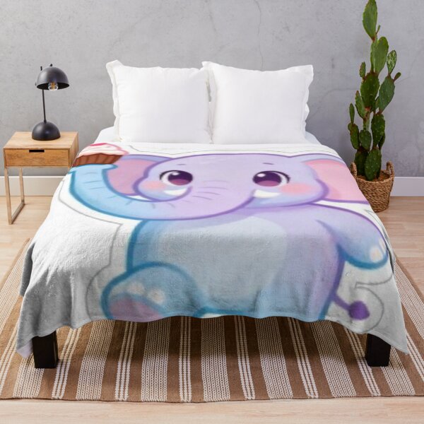 Item preview, Cute Kawaii Elephant With Cupcake designed and sold by MiniPrintMagic.