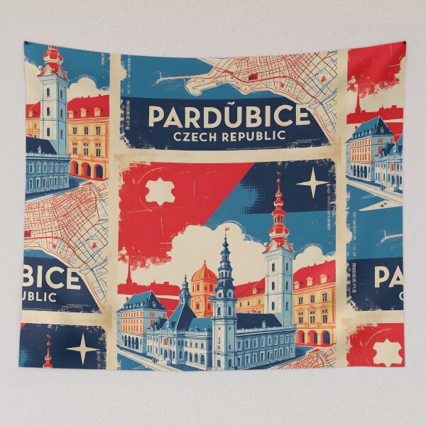 Item preview, Pardubice Cezch Republic 1950s Retro Poster Tourism designed and sold by TravelersGems.