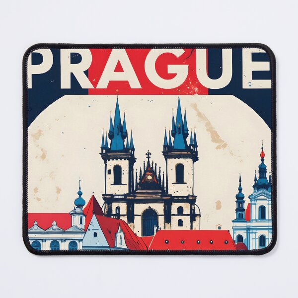 Item preview, Prague Cezch Republic 1950s Retro Poster Tourism designed and sold by TravelersGems.