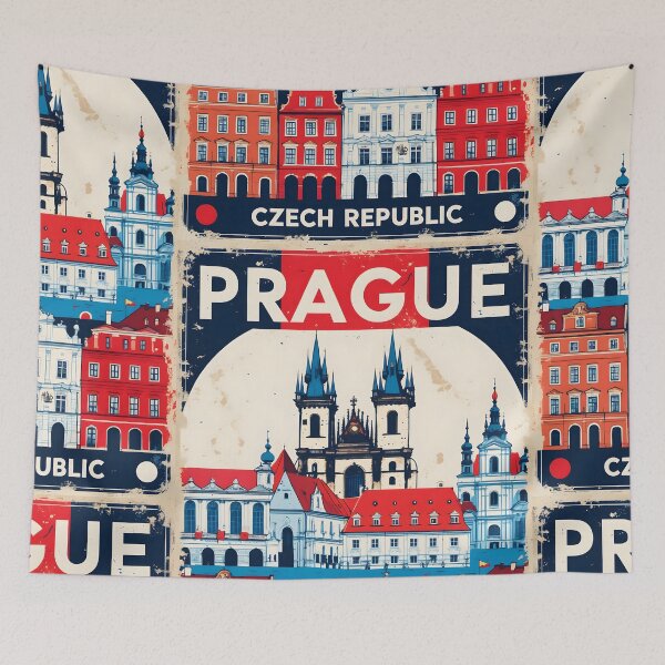 Item preview, Prague Cezch Republic 1950s Retro Poster Tourism designed and sold by TravelersGems.