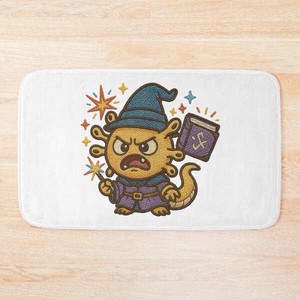 Item preview, Cute Angry Beholder Wizard Embroidered Sticker | D&D Chibi Monster Art designed and sold by Gurjeetpixelart.