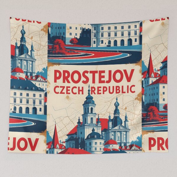 Item preview, Prostejov Cezch Republic 1950s Retro Poster Tourism designed and sold by TravelersGems.