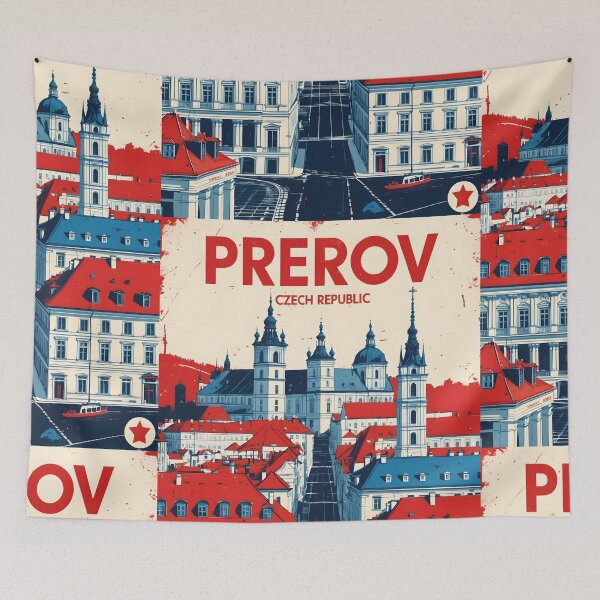 Item preview, Prerov Cezch Republic 1950s Retro Poster Tourism designed and sold by TravelersGems.