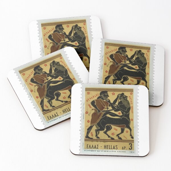 Aperçu de l'œuvre Timbre-poste vintage grec représentant des centaures (Hellas) créée et vendue par red-amber65.
