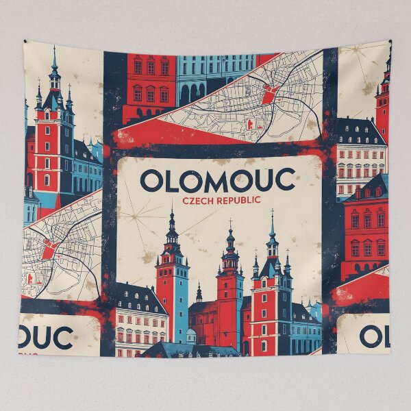 Item preview, Olomouc Cezch Republic 1950s Retro Poster Tourism designed and sold by TravelersGems.