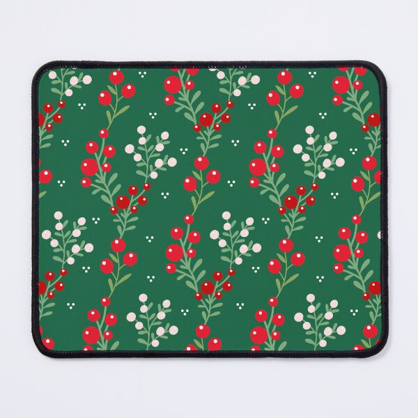 Item preview, Christmas festive winter red white berries holiday green designed and sold by Nicola-Rowe.