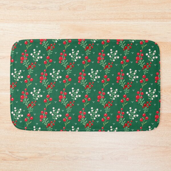 Item preview, Christmas festive winter red white berries holiday green designed and sold by Nicola-Rowe.