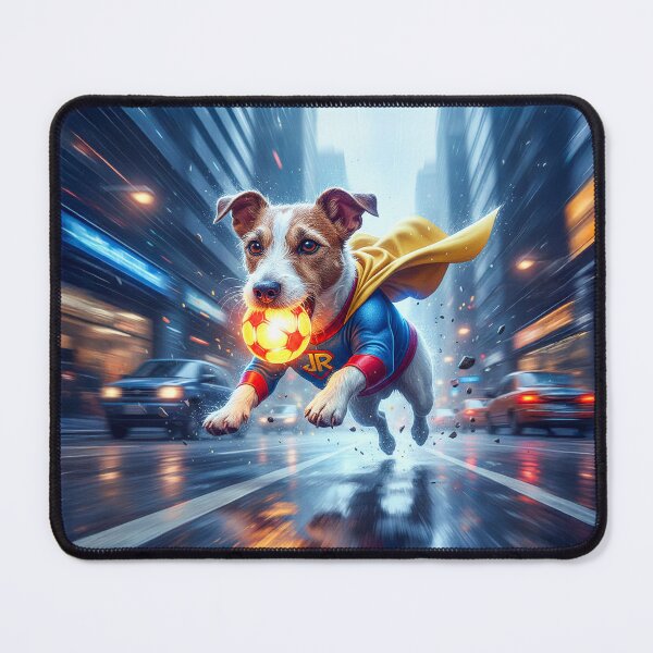 Artikelvorschau, Jack Russell Terrier Super Hero  entworfen und verkauft von Home Decor Art.
