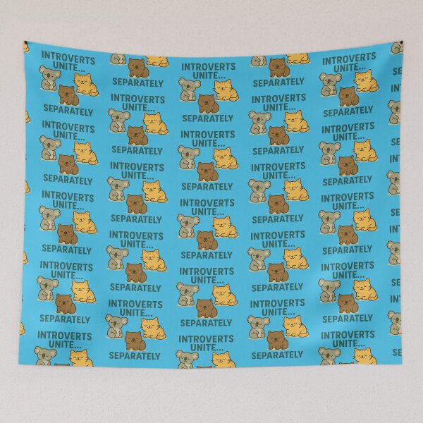 Item preview, Introvert Humour – Koala, Wombat & Cat Cartoon designed and sold by TroyTheTerrific.