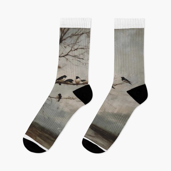 Item preview, Birds Perched on a Leafless Branch designed and sold by lautir.