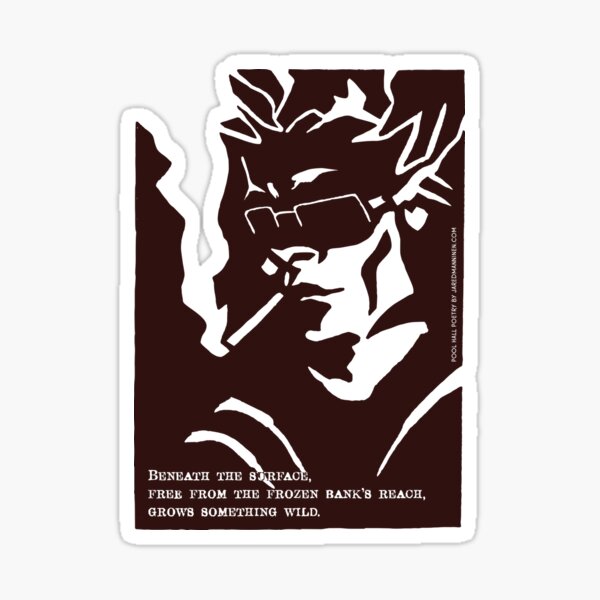 Pool Hall Poetry Sticker