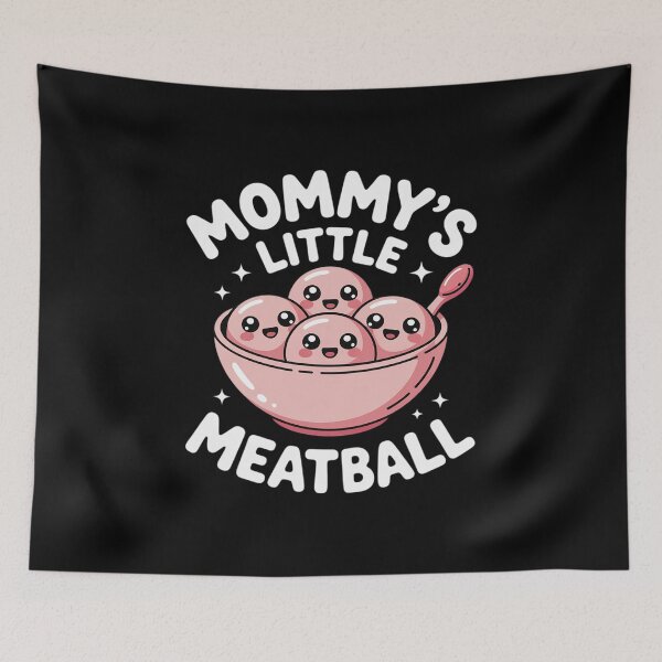 Item preview, Mommy's Little Meatball Funny Cute Chibi Italian Food Lover  designed and sold by MyzoToyota.