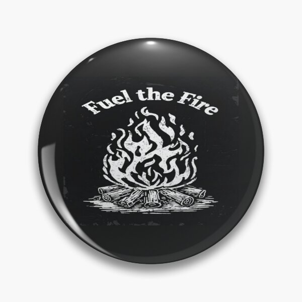 Item preview, Fuel the Fire Campfire Poster – Rustic Motivational Art in Black and White designed and sold by Bright Nest Studio.