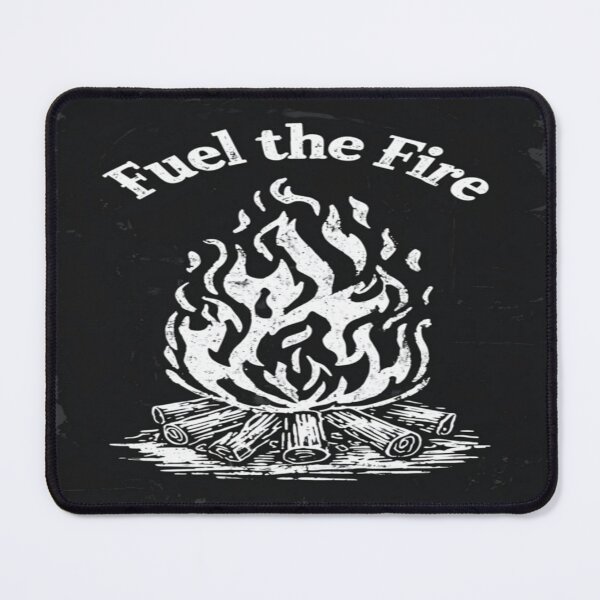 Item preview, Fuel the Fire Campfire Poster – Rustic Motivational Art in Black and White designed and sold by Bright Nest Studio.