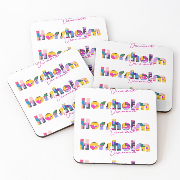 Item preview, Hørsholm, Denmark, Vibrant Abstract City Typography Art designed and sold by Wanderful-roads.