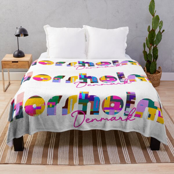 Item preview, Hørsholm, Denmark, Vibrant Abstract City Typography Art designed and sold by Wanderful-roads.