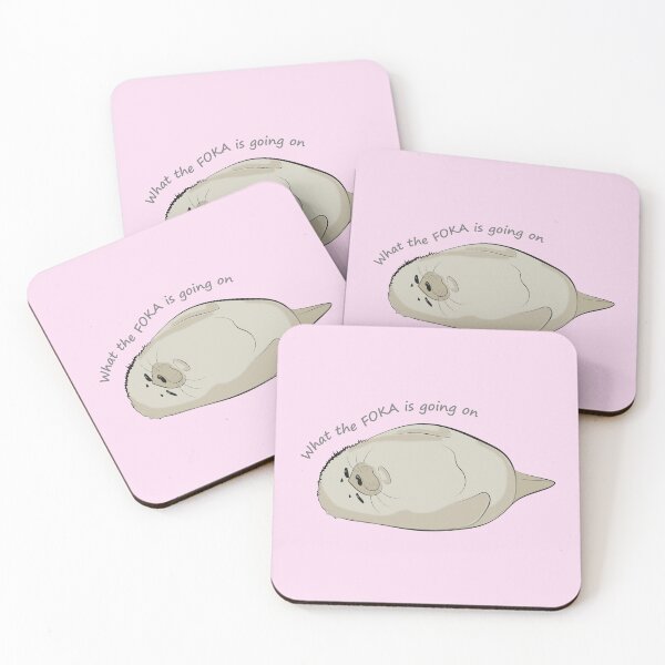 Item preview, What the FOKA is going on" Funny Seal Pun Meme Design designed and sold by SKETCHYANDGRAPHIC.