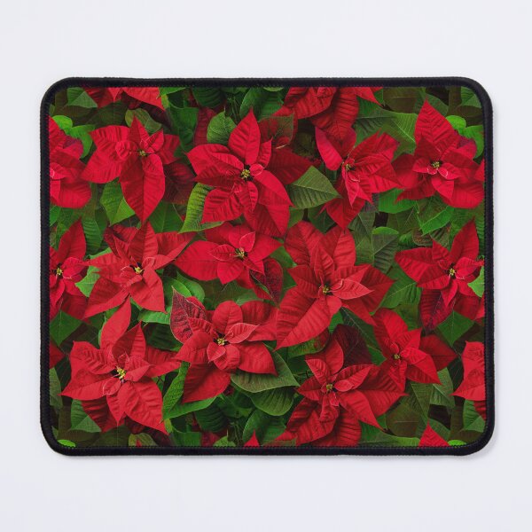 Item preview, Red poinsettia seamless pattern. Festive Christmas floral design designed and sold by Algaretum.
