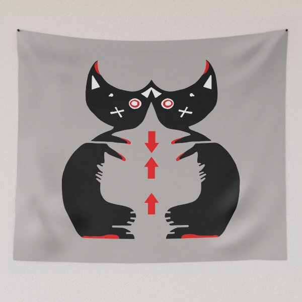 Item preview, The Two Black Cats #MarbleGrey designed and sold by Kiekeboekat.