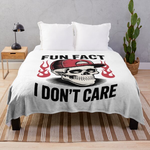 Item preview, Skeleton Fun Fact I Don't Care Sarcastic Humor  designed and sold by BeetleMalon.