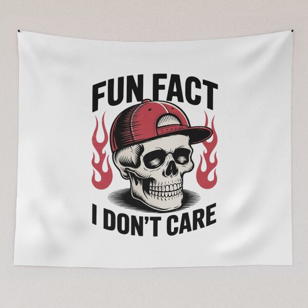 Item preview, Skeleton Fun Fact I Don't Care Sarcastic Humor  designed and sold by BeetleMalon.
