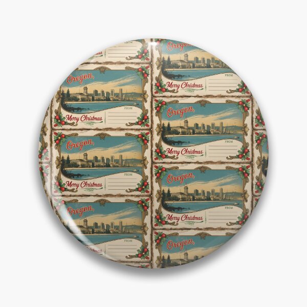 Item preview, Merry Christmas From Oregon USA Postcard Greetings Retro Travel Vintage designed and sold by TravelPostcardGems.