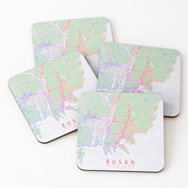 Item preview, Busan City Map of South Korea - Colorful designed and sold by deMAP.