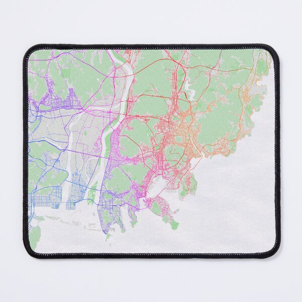 Item preview, Busan City Map of South Korea - Colorful designed and sold by deMAP.