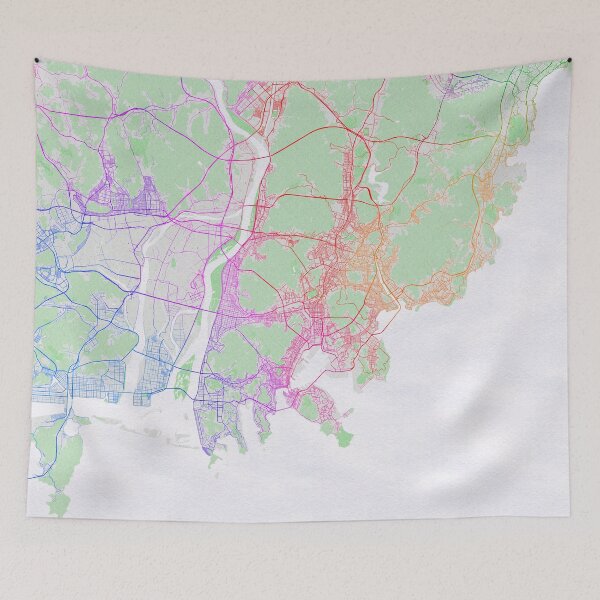 Item preview, Busan City Map of South Korea - Colorful designed and sold by deMAP.
