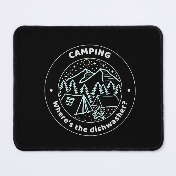 Item preview, Camping – “Where’s the Dishwasher?” Funny Camping Badge designed and sold by TalkTee Me.