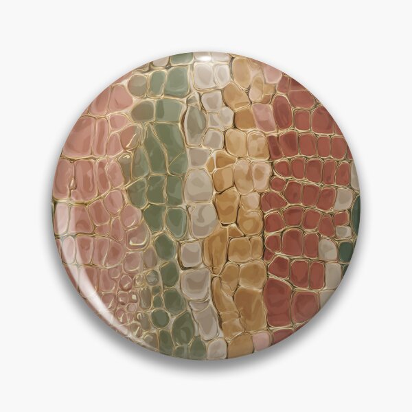 Item preview, Colorful Vibrant Crocodile Skin Texture For Jungle Theme Fan designed and sold by RoyalStarsPatts.
