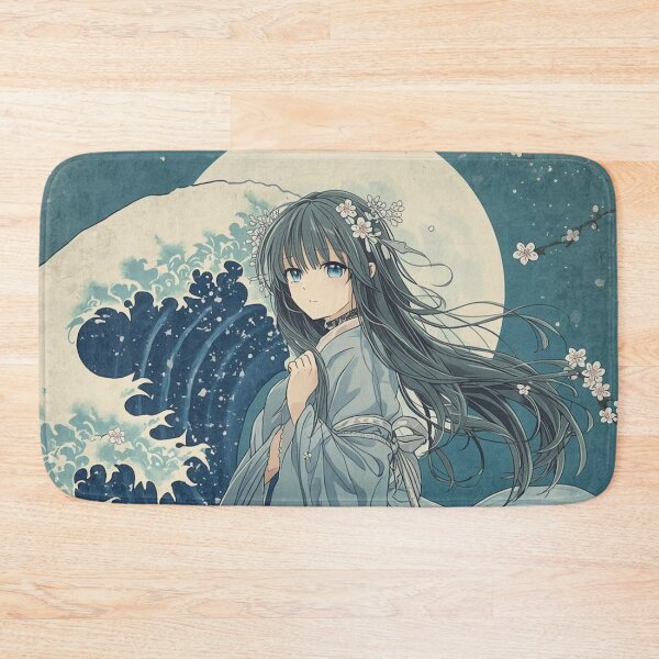 Item preview, Sakura Wave Empress – Celestial Anime Water Goddess in Ukiyo-e Style designed and sold by Vandy Fullam.