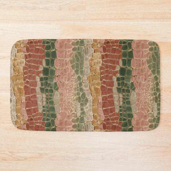 Item preview, Colorful Vibrant Crocodile Skin Texture For Jungle Theme Fan designed and sold by RoyalStarsPatts.