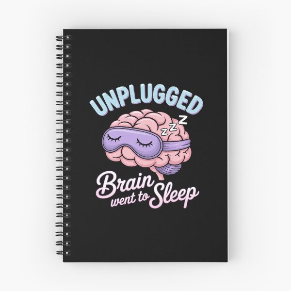 Item preview, Unplugged Brain Went to Sleep Funny Dark designed and sold by LinlinsDemons.