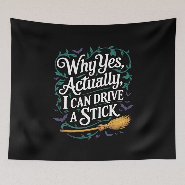 Item preview, Women Why Yes I Can Drive A Stick Halloween Witch  designed and sold by THagBlue.
