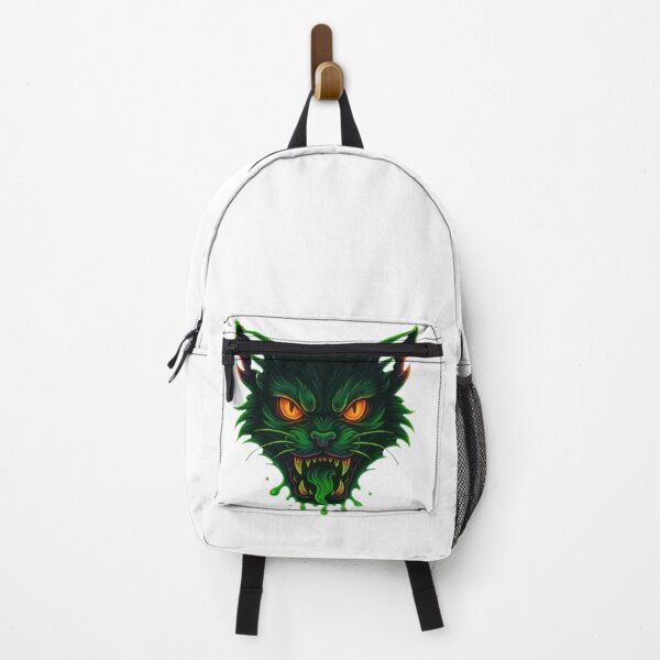 Item preview, Toxic Neon Demon Cat Head – Radioactive Evil Cat Illustration designed and sold by GlowAIDesigns.