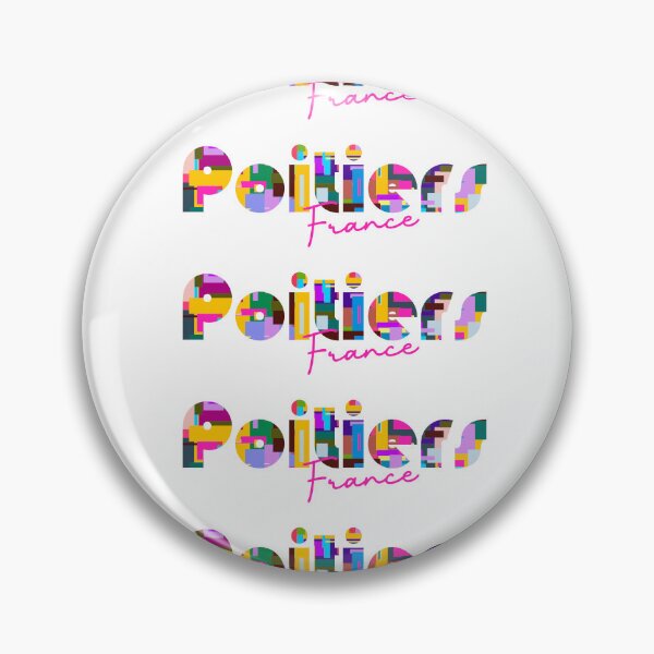 Item preview, Poitiers, France, Vibrant Abstract City Typography Art designed and sold by Wanderful-roads.