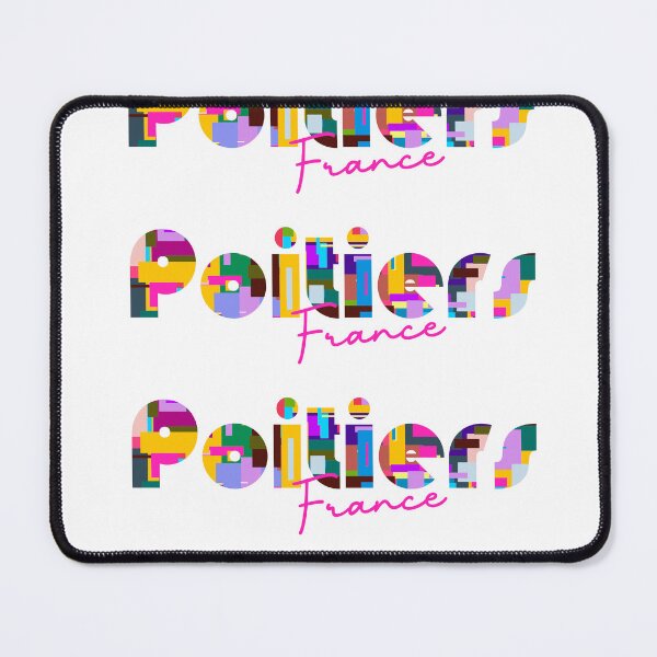 Item preview, Poitiers, France, Vibrant Abstract City Typography Art designed and sold by Wanderful-roads.
