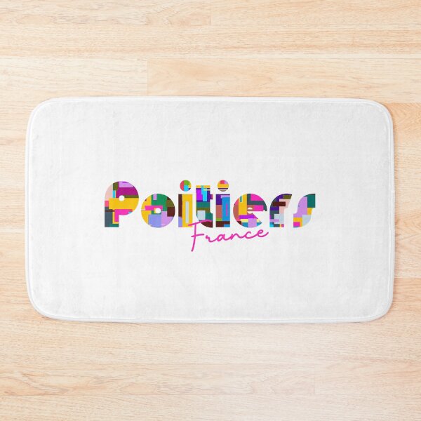 Item preview, Poitiers, France, Vibrant Abstract City Typography Art designed and sold by Wanderful-roads.