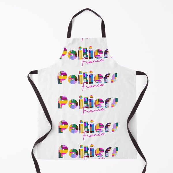 Item preview, Poitiers, France, Vibrant Abstract City Typography Art designed and sold by Wanderful-roads.