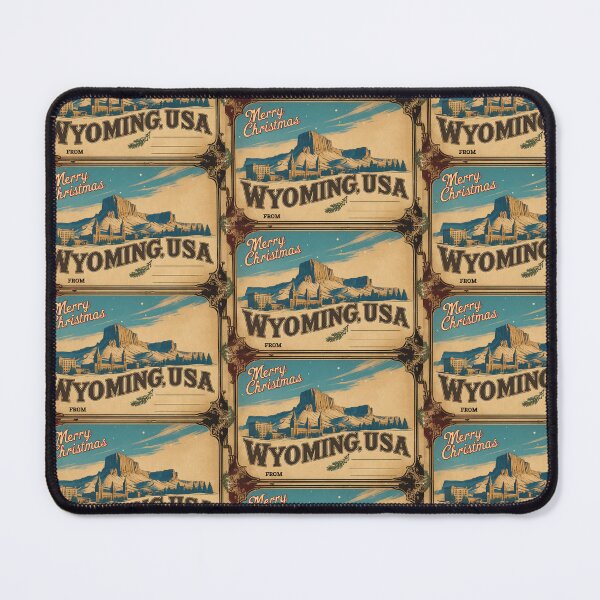 Item preview, Merry Christmas From Wyoming USA Postcard Greetings Retro Travel Vintage designed and sold by TravelPostcardGems.