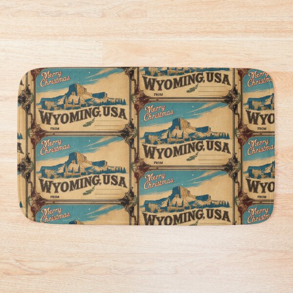 Item preview, Merry Christmas From Wyoming USA Postcard Greetings Retro Travel Vintage designed and sold by TravelPostcardGems.