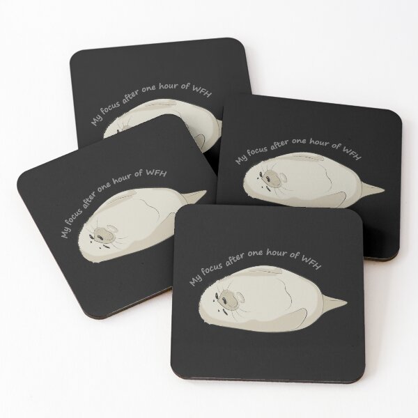 Item preview, "My Focus After One Hour of WFH" Funny Seal Meme designed and sold by SKETCHYANDGRAPHIC.