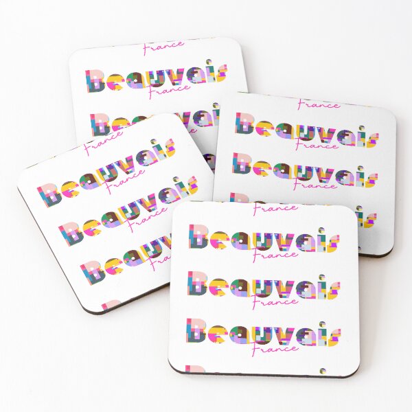 Item preview, Beauvais, France, Vibrant Abstract City Typography Art designed and sold by Wanderful-roads.