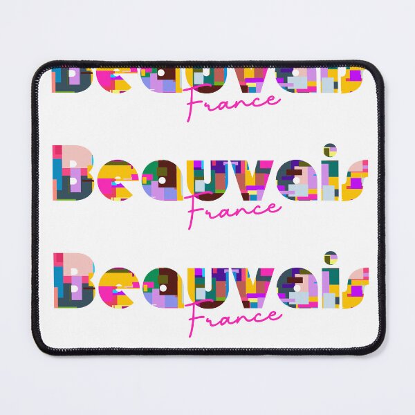 Item preview, Beauvais, France, Vibrant Abstract City Typography Art designed and sold by Wanderful-roads.