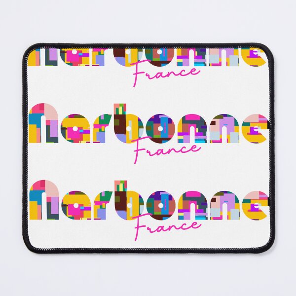 Item preview, Narbonne, France, Vibrant Abstract City Typography Art designed and sold by Wanderful-roads.